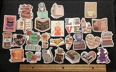 LOT OF 10 pcs BOOK READER LOVER decals love reading books nerd library nook