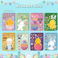 DIY Easter Bunny Sticker – Craft Set for Kids, 24-Sheet