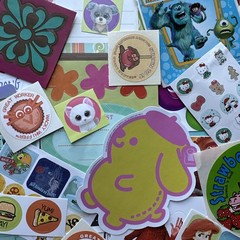Vintage 80s 90s Y2K Sticker Partials & Singles Various Brands Years Sanrio Lot