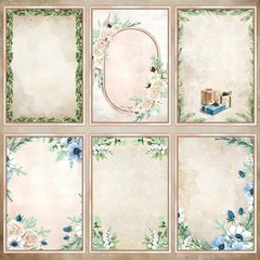 Comfortable Winter Fireplace Flowers Stickers Stationery Scrapbooking Craft