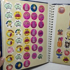 Vintage 1980’s Sticker Book With Original Stickers/Smurfs/scratch N sniff/He-man