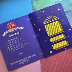 Vintage 80s Stuck On Stickers Kit 2 Scholastic Fantascenes Album Book 1983 Used