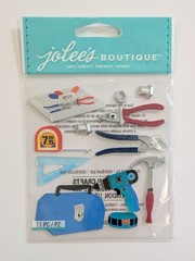 Jolee’s Tools Tool Box Drill Hammer Handyman Construction Scrapbooking Stickers