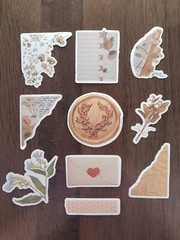 STICKERS x 10 Vintage Vibes Inspire Letter Flower Heart Laptop Sticker VIN9B