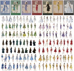 280 Pcs Vintage People Washi Stickers, 7 Styles Multicolor