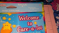 Vintage Care Bears Sticker Activity Book Welcome To Care A Lot 2 Pages Stickers
