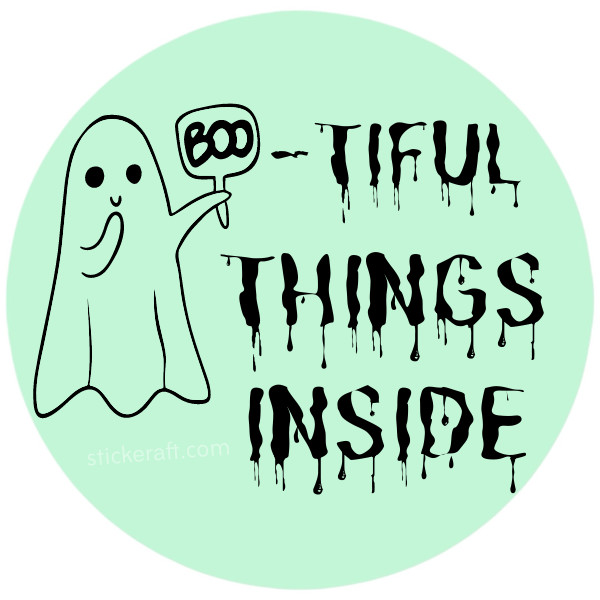Bootiful Things Inside Stickers, Envelope Seals, Labels,15 colors to choose from