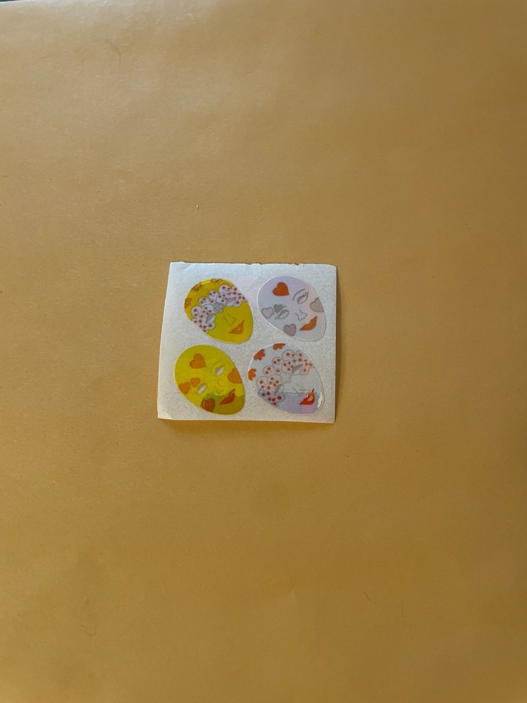 Vintage 1980s Great Seven Pearly Mask Stickers
