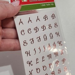 ArtMinds Metallic Adornments Christmas Holiday Stickers Sheet Letters Shiny Foil