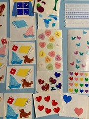 Lot Of Vintage Mrs. Grossman’s Stickers Baby, Hearts, Rain Drops, Cowboy, Food