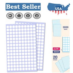 Versatile 3000 White Round Dot Stickers – Perfect for Organizing & Crafts
