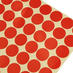 19mm Circles Round Code Stickers Self Adhesive Sticky Labels Red A4T12759