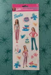 Vintage 2003 Sandylion Barbie Stickers 3-Sheets Scrapbooking Large NOS