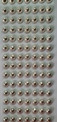 CraftbuddyUS 112pcs 12mm Metallic Silver Self Adhesive Round Gems, DIY, Crafts