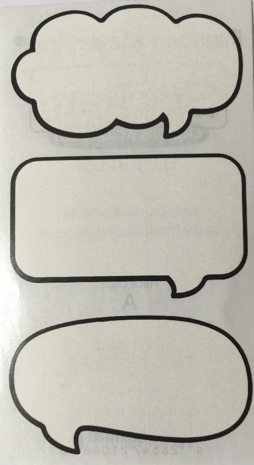 TALK BUBBLES Stickers(3pc)Frances Meyer•Captions•Phrases•Words •Journaling•Lable