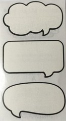 TALK BUBBLES Stickers(3pc)Frances Meyer•Captions•Phrases•Words •Journaling•Lable