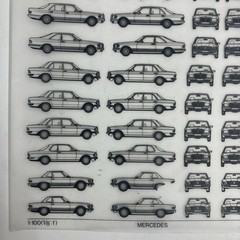 Letraset Architecture Cars Mercedes ASH 4124 Complete – 1 Full Sheet