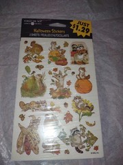 Vintage American greetings Forget Me Not Halloween Stickers 2 Sheets Fall