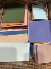 HUGE LOT Scrapbooking Paper Scraps and supplies 12″x12″x8″ BOX B1