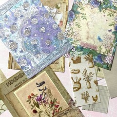 Vintage Inspired Scrapbook Kit – 10pc Ephemera & Decorative Paper Pack Aesthetic