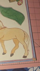 Vintage American Greetings Stickers Paper Doll Girl Horse Equestrian One Sheet
