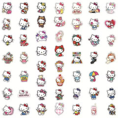 50pc HELLO KITTY – POPCORN Stickers, Great for-Phone, Water Bottle, Laptop, Car