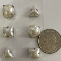 WHITE PEARL SET GEMS Dimensional Stickers(20pc) Jolee’s•Necklace•Card Making•