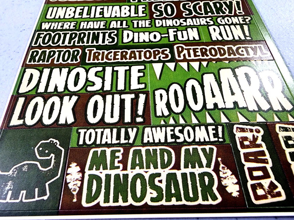 Reminisce Din-O-Rama Dinosaur Cardstock Stickers 12″ Scrapbooking 2 Sheets