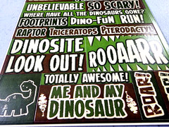 Reminisce Din-O-Rama Dinosaur Cardstock Stickers 12″ Scrapbooking 2 Sheets
