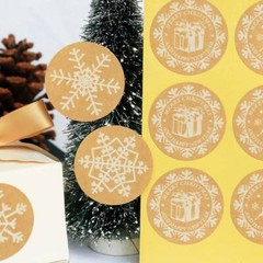 XMAS Labels MERRY CHRISTMAS Stickers Seals Stickers 120 pcs Snowflake Decoration