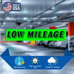 Dealership Sticker 12Pk of Low Mileage Sticker Car Lot Windshield Slogan Decal