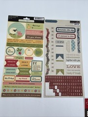 Scrapbooking Destash Lot My Minds Eye Echo Park Teresa Collins Stickers Rubons