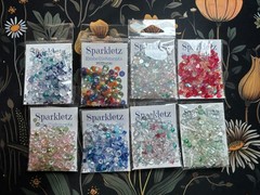 36 piece Lot Buttons Galore Sparkletz Sequin Jewels Embellishment Mixes