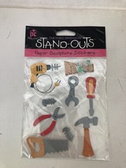 Lot of 5 Provo Craft STAND-OUTS 3D Stickers Insects, Zoo, Tools, Construction