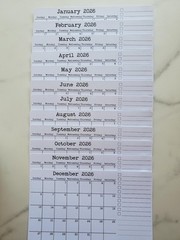 Large 7″ x 5″ Landscape Calendar Stickers with Checklist and Notes Section