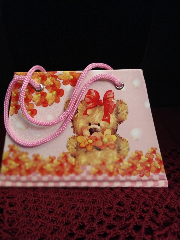 Teddy Bear Journal So Cute! 4×6 Inches Purse Shape!
