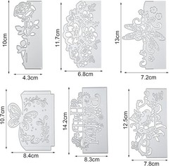 Durable Carbon Steel Die Cuts for DIY Card Crafting – 6 Unique Styles Included