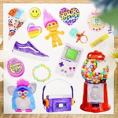 Violette Stickers – 90s Nostalgia – 1 Retro & Vintage Pop Culture Sticker Sheet