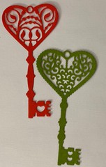 HEART FILIGREE KEY Die-Cu(4pc)Steampunk•Skeleton Key•Lock •Victorian•Decorative