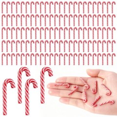 120 Pcs Mini Candy Canes for Crafts, Red White 120 and