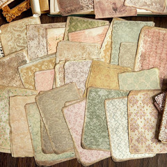 300 Sheets Vintage Scrapbook Paper, Scrapbooking Journaling Supplies Decorative