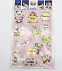 Vintage Stickers 1983 Diane Celebrity Name Stickers By Mark 1 Made In The USA