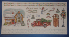 PSX Designs Christmas Lights Stickers Sled Truck Home Lamp Post Snowman Tree