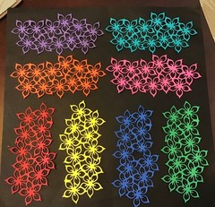 Flower Strip Border Die Cut Embellishments 5 pcs 5-3/4” x 2-3/4” Scrapbook Cards
