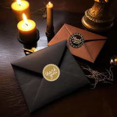 500 Round Foil Thank You Stickers 4 Designs Roll Waterproof Scratchproof 2 Inch
