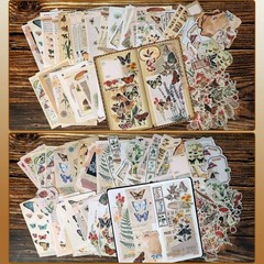 200PCS Vintage Scrapbook Supplies Junk Journal Paper Stickers Ephemera Pack