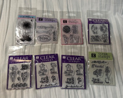 Lot of 31 Variety of Clear Stamps for Scrapbooking – Flowers, Sunshine, Rain