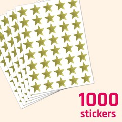 1000 Pack, Gold Foil Star Metallic Stickers, 0.6″ Diameter