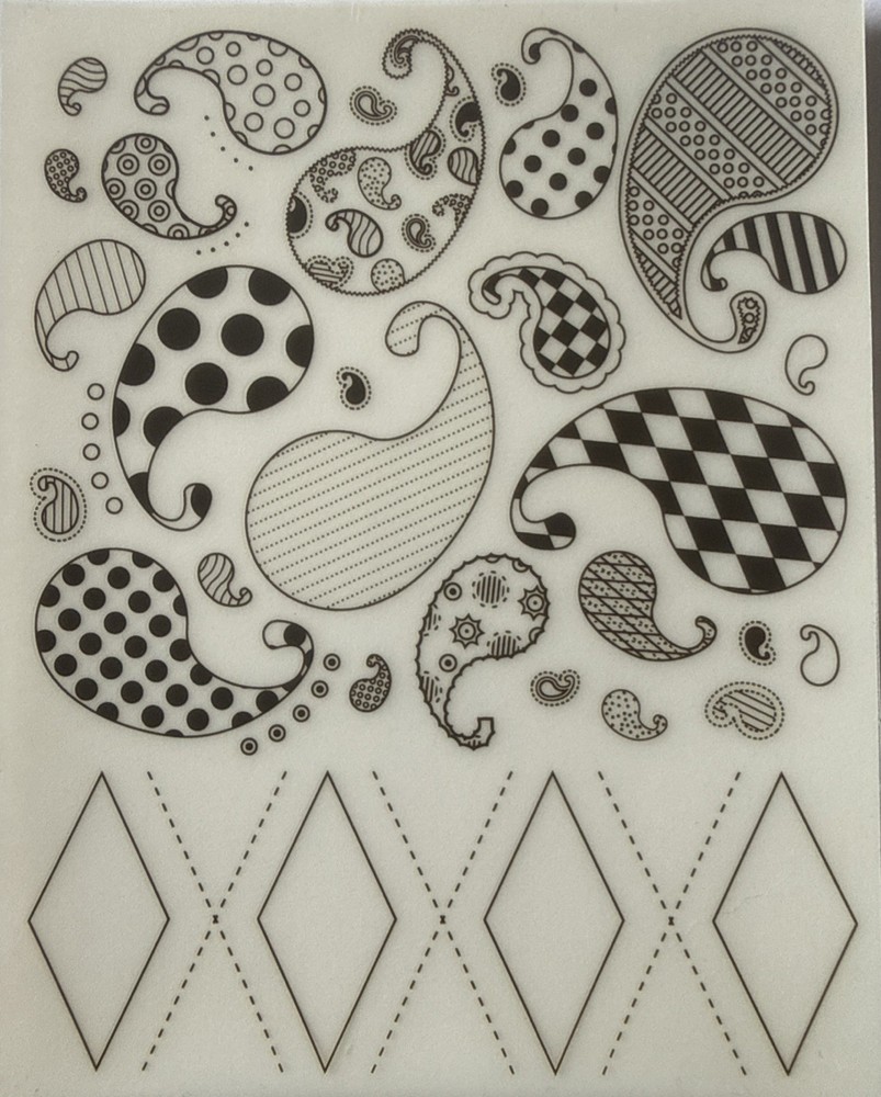 DARK BROWN PAISLEY Rub-On Transfers(4”x 5”)Shapes •Scrapbook•Memory•Card Making