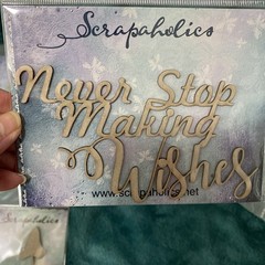Lot of (5) Chipboard Accents by Scrapaholics, Quotes, Nature, Steampunk- New
